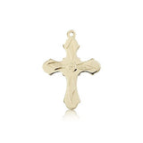 Cross Pendant, 14 Karat Gold - 14 KT Yellow Gold