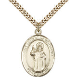 St. John of Capistrano Medal, Gold Filled, Large - 24" 2.4mm Gold Plated Chain + Clasp