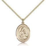 St. Ann Medal, Gold Filled, Medium - Gold-tone