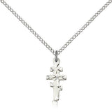 Greek Orthodox Cross Pendant, Sterling Silver - 18" 1.2mm Sterling Silver Chain + Clasp