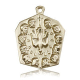 Apostles Medal, 14 Karat Gold - 14 KT Yellow Gold