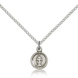 Miraculous Medal, Sterling Silver - 18" 1.2mm Sterling Silver Chain + Clasp