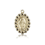Miraculous Medal, 14 Karat Gold - 14 KT Yellow Gold