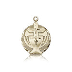 Communion Medal, 14 Karat Gold - 14 KT Yellow Gold