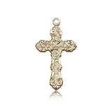 Cross Pendant, 14 Karat Gold - 14 KT Yellow Gold
