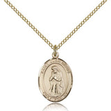 St. Juan Diego Medal, Gold Filled, Medium - Gold-tone