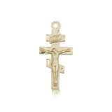 Crucifix Pendant, 14 Karat Gold - 14 KT Yellow Gold