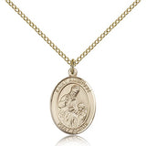 St. Ambrose Medal, Gold Filled, Medium - Gold-tone