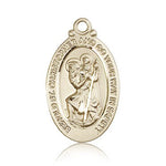 St. Christopher Medal, 14 Karat Gold - 14 KT Yellow Gold