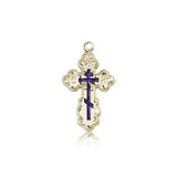 St. Olga Cross Pendant, 14 Karat Gold - 14 KT Yellow Gold