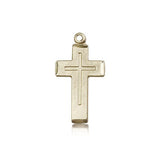 Cross Pendant, 14 Karat Gold - 14 KT Yellow Gold