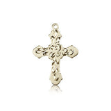 Cross Pendant, 14 Karat Gold - 14 KT Yellow Gold