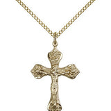 Crucifix Pendant, Gold Filled - Gold-tone