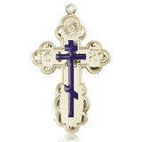 St. Olga Cross Pendant, 14 Karat Gold - 14 KT Yellow Gold