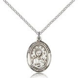 Our Lady of La Vang Medal, Sterling Silver, Medium - 18" 1.2mm Sterling Silver Chain + Clasp