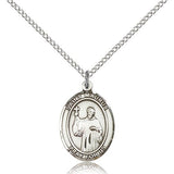 St. Maurus Medal, Sterling Silver, Medium - 18" 1.2mm Sterling Silver Chain + Clasp
