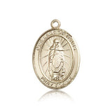 Our Lady of Tears Medal, 14 Karat Gold, Large - 14 KT Yellow Gold