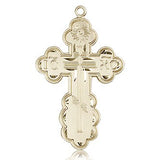 St. Olga Cross Pendant, 14 Karat Gold - 14 KT Yellow Gold