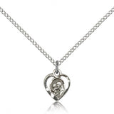 St. Anthony of Padua Medal, Sterling Silver - 18" 1.2mm Sterling Silver Chain + Clasp