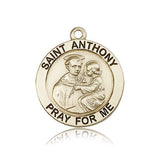 St. Anthony Medal, 14 Karat Gold - 14 KT Yellow Gold