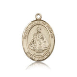 Infant of Prague Medal, 14 Karat Gold, Large - 14 KT Yellow Gold