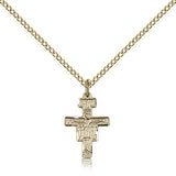 San Damiano Crucifix Pendant, Gold Filled - Gold-tone