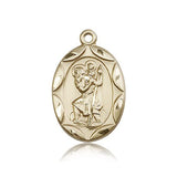 St. Christopher Medal, 14 Karat Gold - 14 KT Yellow Gold