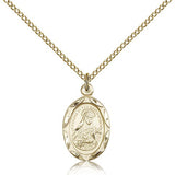 St. Theresa Medal, Gold Filled - Gold-tone