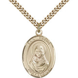 St. Rafta Medal, Gold Filled, Large - 24" 2.4mm Gold Plated Chain + Clasp