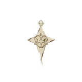 Cross Pendant, 14 Karat Gold - 14 KT Yellow Gold