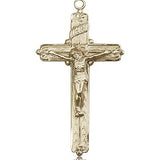 Crucifix Pendant, 14 Karat Gold - 14 KT Yellow Gold