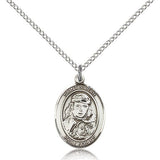 St. Sarah Medal, Sterling Silver, Medium - 18" 1.2mm Sterling Silver Chain + Clasp