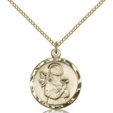 St. Lucy Medal, Gold Filled - Gold-tone