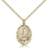 Holy Spirit Medal, Gold Filled - Gold-tone