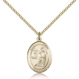 St. Luke the Apostle Medal, Gold Filled, Medium - Gold-tone