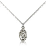 Scapular Medal, Sterling Silver - 18" 1.2mm Sterling Silver Chain + Clasp
