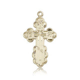 St. Olga Cross Pendant, 14 Karat Gold - 14 KT Yellow Gold