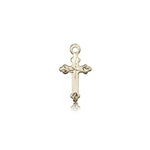 Cross Pendant, 14 Karat Gold - 14 KT Yellow Gold
