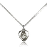 St. Ann Medal, Sterling Silver - 18" 1.2mm Sterling Silver Chain + Clasp