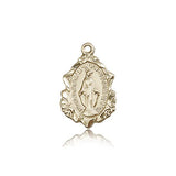 Miraculous Medal, 14 Karat Gold - 14 KT Yellow Gold