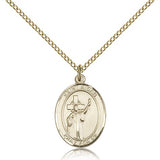 St. Aidan of Lindesfarne Medal, Gold Filled, Medium - Gold-tone