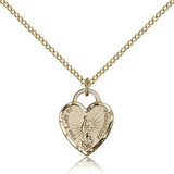Our Lady of Guadalupe Heart Medal, Gold Filled - Gold-tone
