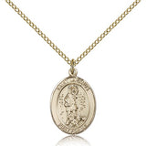 St. Lazarus Medal, Gold Filled, Medium - Gold-tone