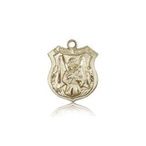 St. Michael the Archangel Medal, 14 Karat Gold - 14 KT Yellow Gold