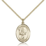 St. Christopher Baseball Medal, Gold Filled, Medium - Gold-tone