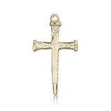 Nail Cross Pendant, 14 Karat Gold - 14 KT Yellow Gold