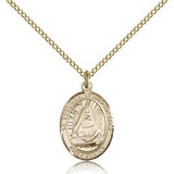 St. Edburga of Winchester Medal, Gold Filled, Medium - Gold-tone
