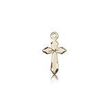 Cross Pendant, 14 Karat Gold - 14 KT Yellow Gold