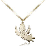 Angel Medal, Gold Filled - Gold-tone
