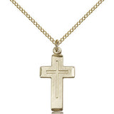Cross Pendant, Gold Filled - Gold-tone